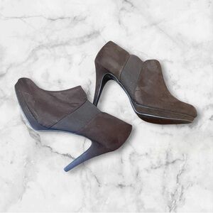Impo Brown suede 3 Inch Heel Ankle Boots